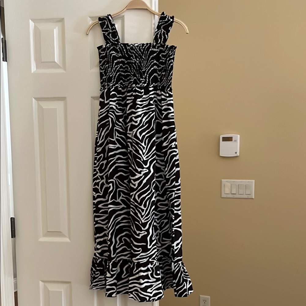 Black and White Zebra Print Dress
